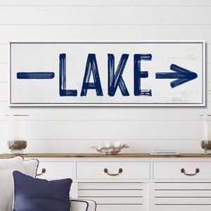 Lake Arrow Sign, Lake House Sign, Lake House Decor