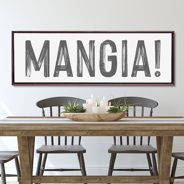 Dining Room Sign, Mangia Sign, Italian Kitchen Sign