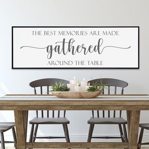 The Best Memories Are Made Gathered Around The Table, Dining Room Sign, Dining Room Wall Art