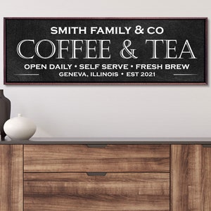 Personalized Coffee And Tea Sign, Coffee And Tea Bar, Personalized Decor