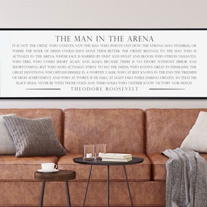 Man In The Arena Sign, Theodore Roosevelt Quote