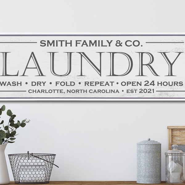 Personalized Laundry Sign, Laundry Co Sign, Laundry Room Decor