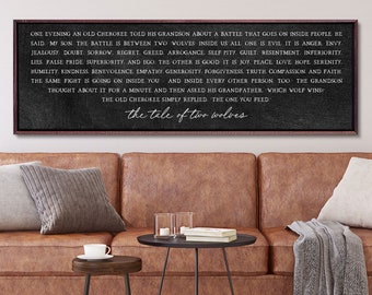 Tale of Two Wolves Wall Art