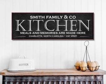 Custom Kitchen Sign, Personalized Kitchen Sign, Farmhouse Kitchen Wall Art