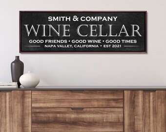 Personalized Wine Cellar Sign, Wine Wall Decor, Personalized Decor