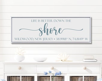 Beach House Sign, Shore House Sign, Life Is Better Down the Shore