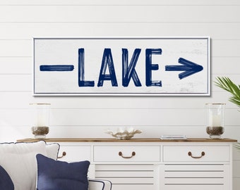 Lake Arrow Sign, Lake House Sign, Lake House Decor