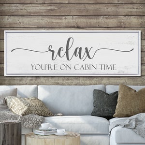 Cabin Sign, Relax You're On Cabin Time, Cabin Wall Decor image 2