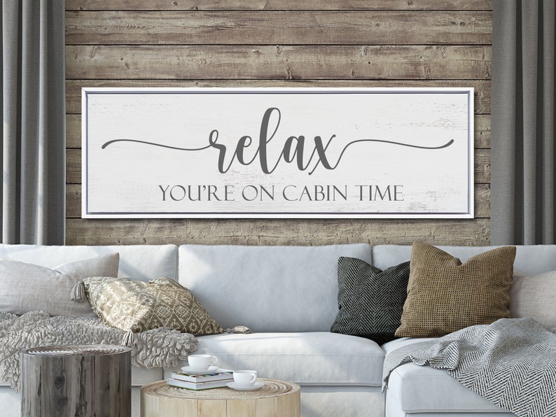 Cabin Sign, Relax You're On Cabin Time, Cabin Wall Decor image 2