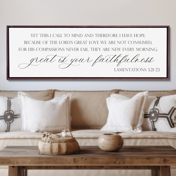 Great Is Thy Faithfulness Sign, Scripture Sign, Bible Verse Sign