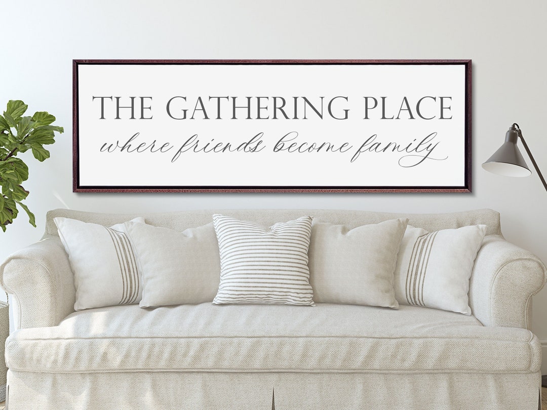 Living Room Sign, Family Room Sign, the Gathering Place Sign Etsy