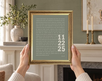 Custom First Dance Music Print: Muted Sage Green Framed Marriage Keepsake
