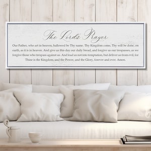 The Lord's Prayer Sign, Our Father Wall Art, Christian Wall Decor