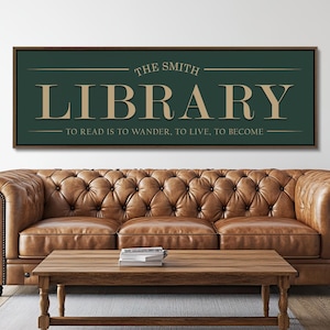 Personalized Library Sign For Home