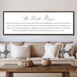 The Lord's Prayer Sign, Our Father Wall Art, Christian Wall Decor image 7