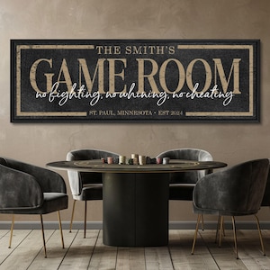 Personalized Game Room Sign, Custom Game Room Sign, Personalized Decor