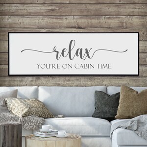 Cabin Sign, Relax You're On Cabin Time, Cabin Wall Decor image 3