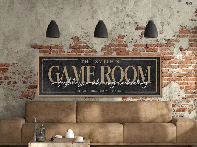 Personalized Game Room Sign Custom Game Room Sign Etsy