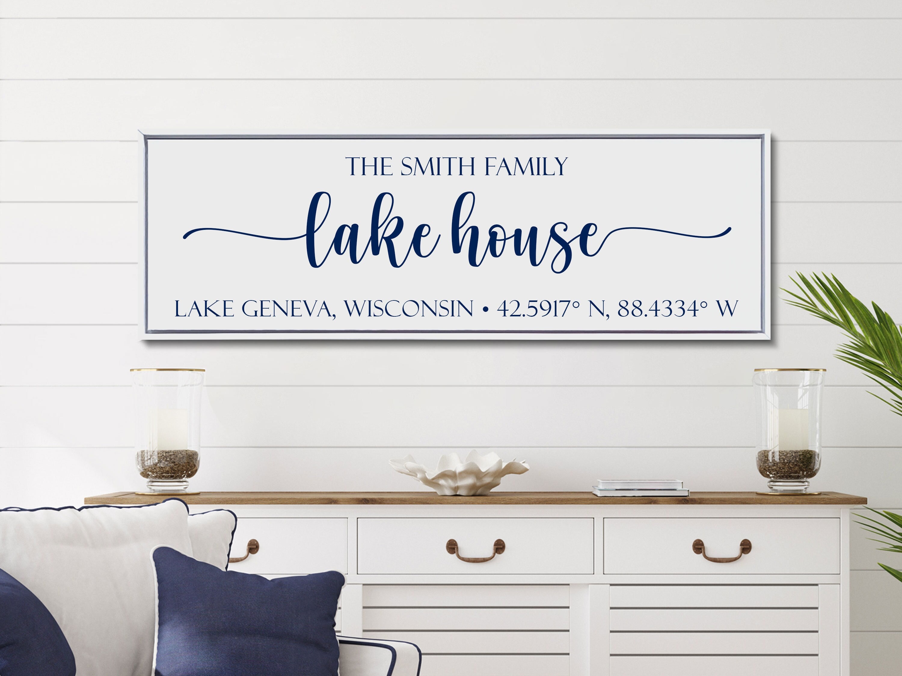 Custom Lake House Sign Personalized Lake House Sign Lake Etsy