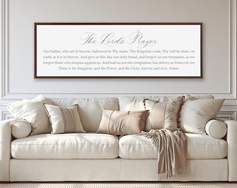 The Lord's Prayer Sign, Our Father, Christian Wall Decor