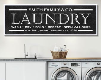 Laundry Room Sign, Laundry Room Decor, Personalized Laundry Sign