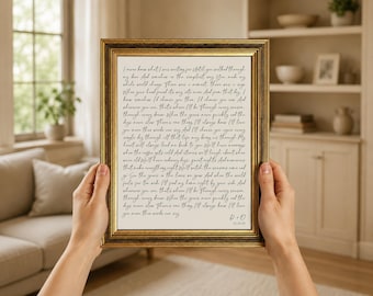 Custom First Dance Song Lyrics: Framed Paper Wedding Anniversary Print