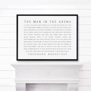 The Man In The Arena Sign