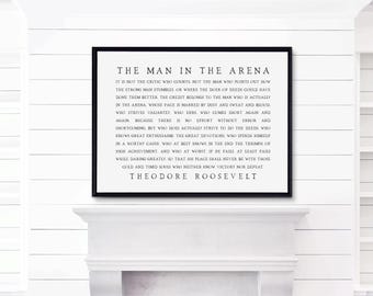 The Man In The Arena Sign