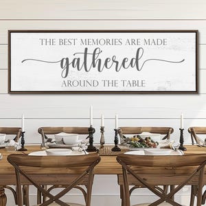 The Best Memories Are Made Gathered Around The Table, Dining Room Sign, Dining Room Wall Art