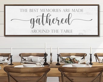 The Best Memories Are Made Gathered Around The Table, Dining Room Sign, Dining Room Wall Art