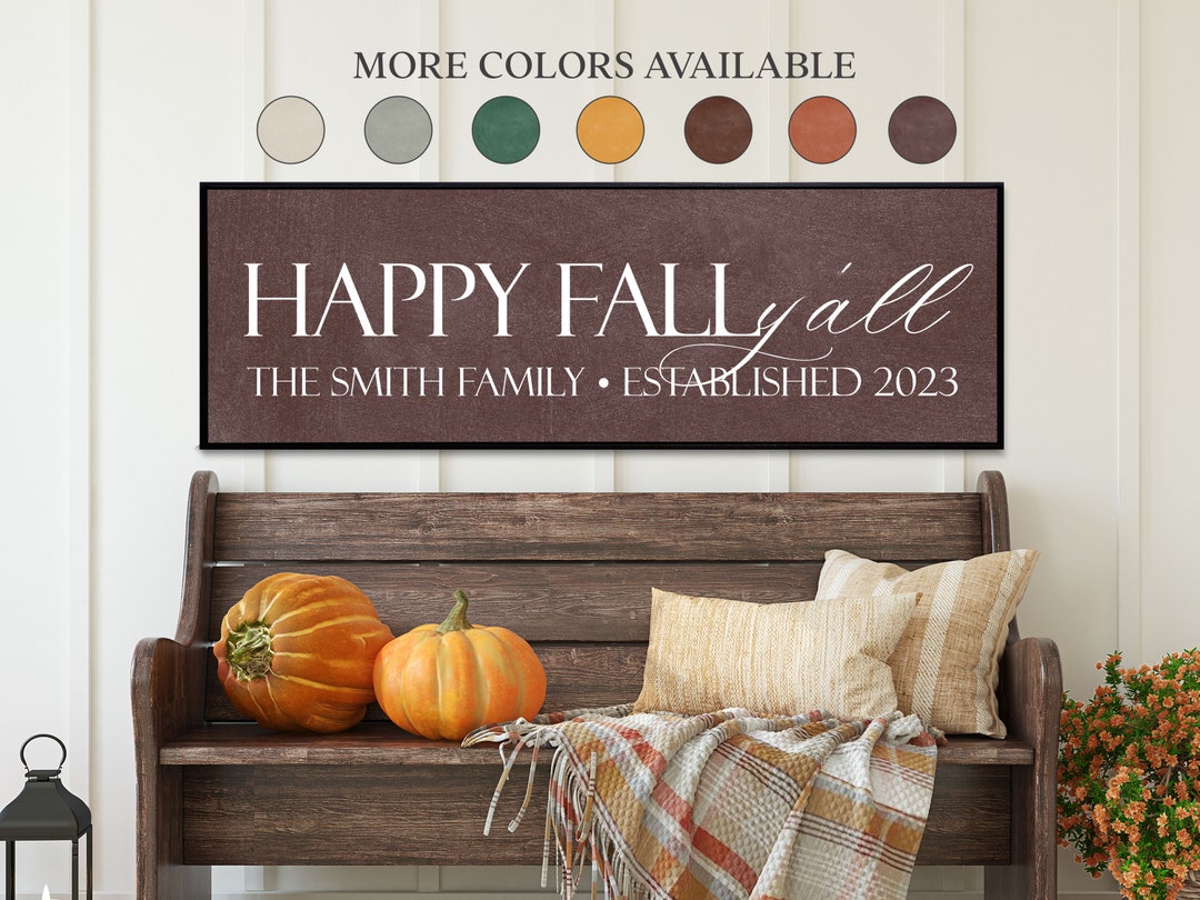 Handmade Fall Signs Custom Fall Sign Happy Fall Y'all Personalized Fall - Etsy