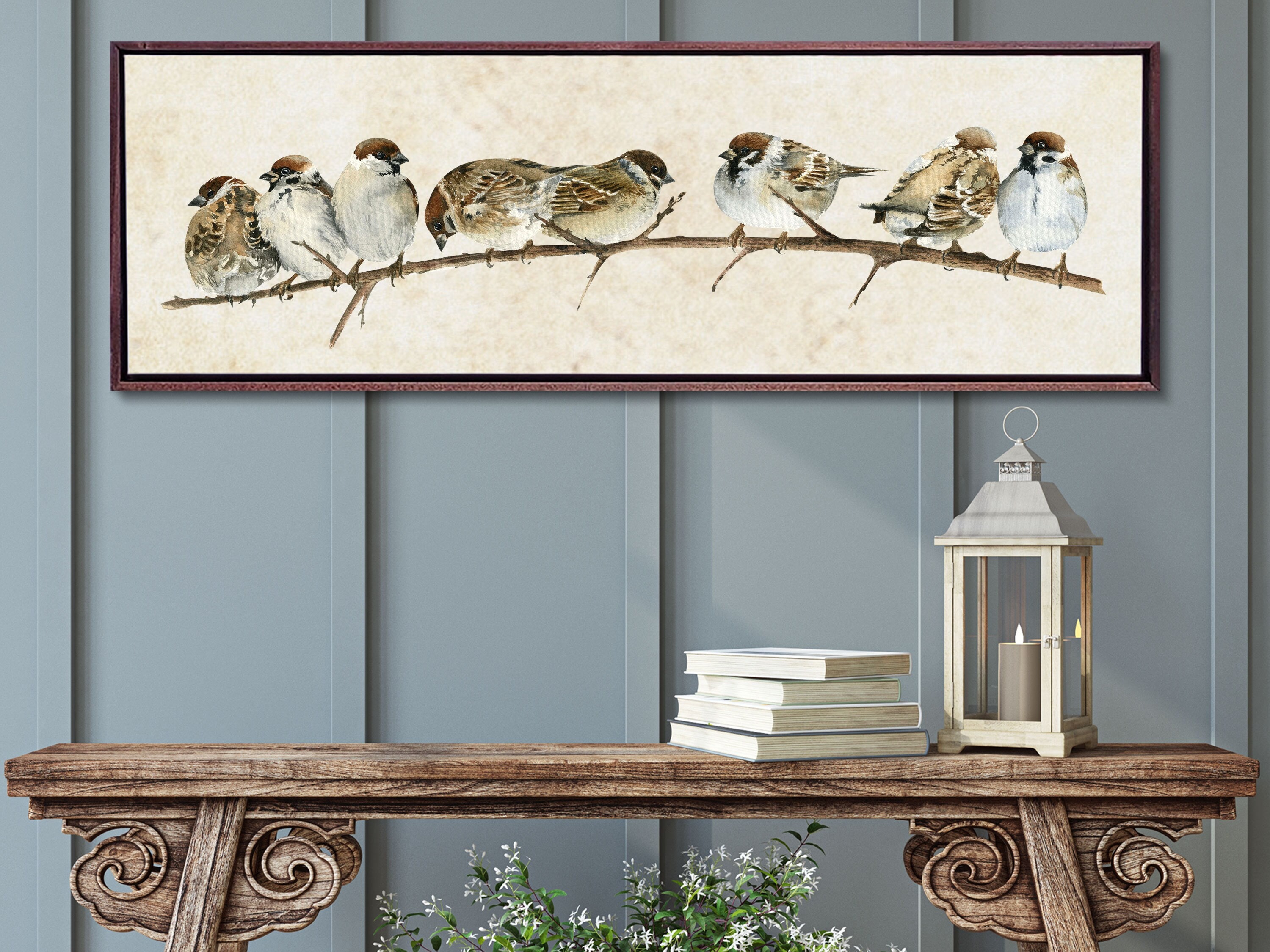 Birds on a Wire Wall Art - Etsy