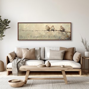 Birds on Branch Canvas Art: Christian Hymn Wall Decor