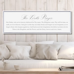 The Lord's Prayer Sign, Our Father Wall Art, Christian Wall Decor image 8