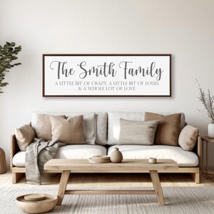 Personalized Family Name Sign: Farmhouse Canvas Wall Decor