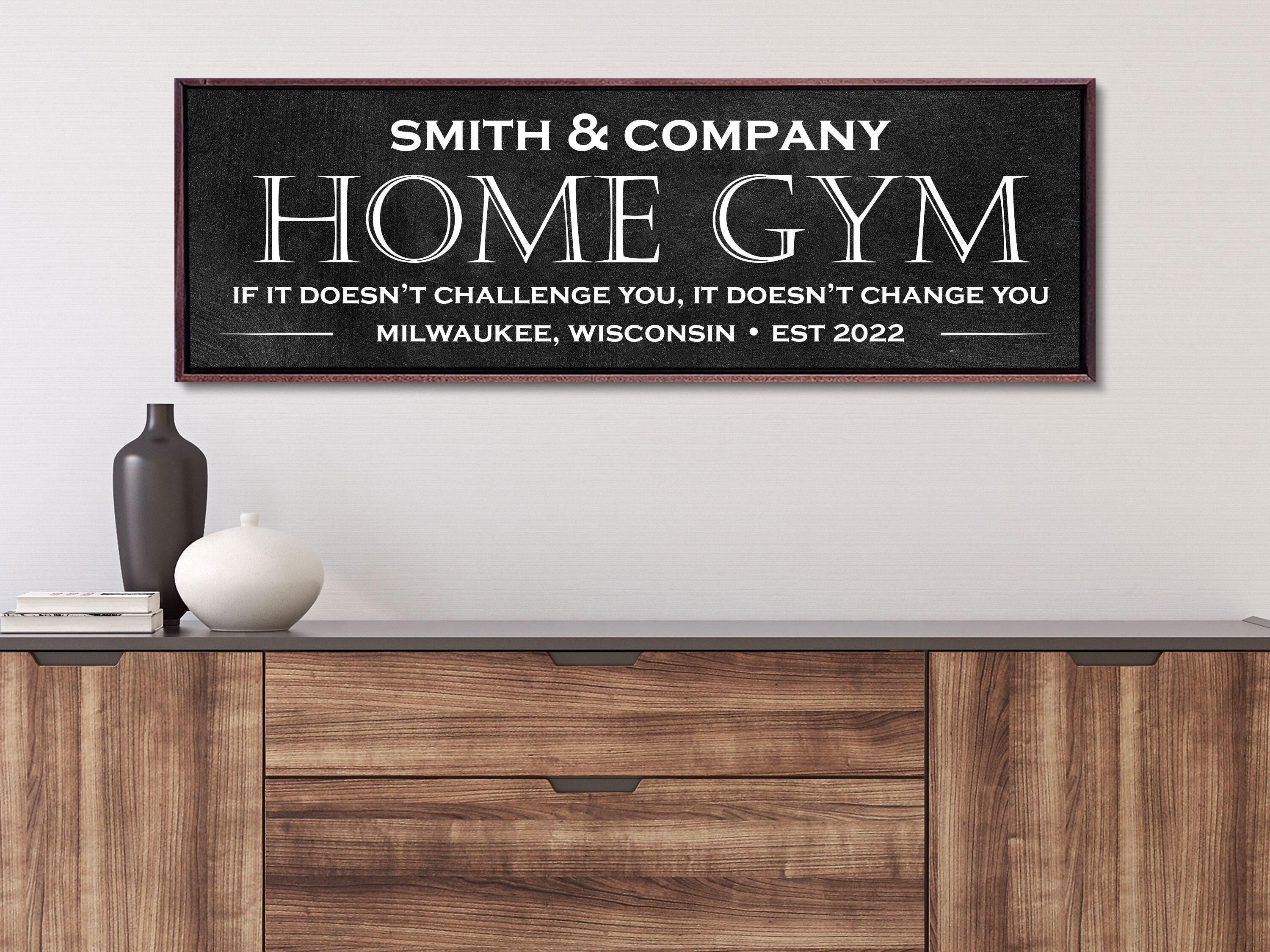 Custom Home Gym Sign, Personalized Home Gym Sign, Personalized Decor