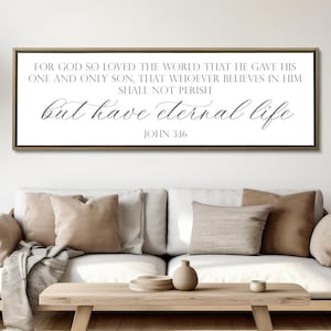 For God So Loved The World Sign, John 3 16 Sign, Scripture Sign