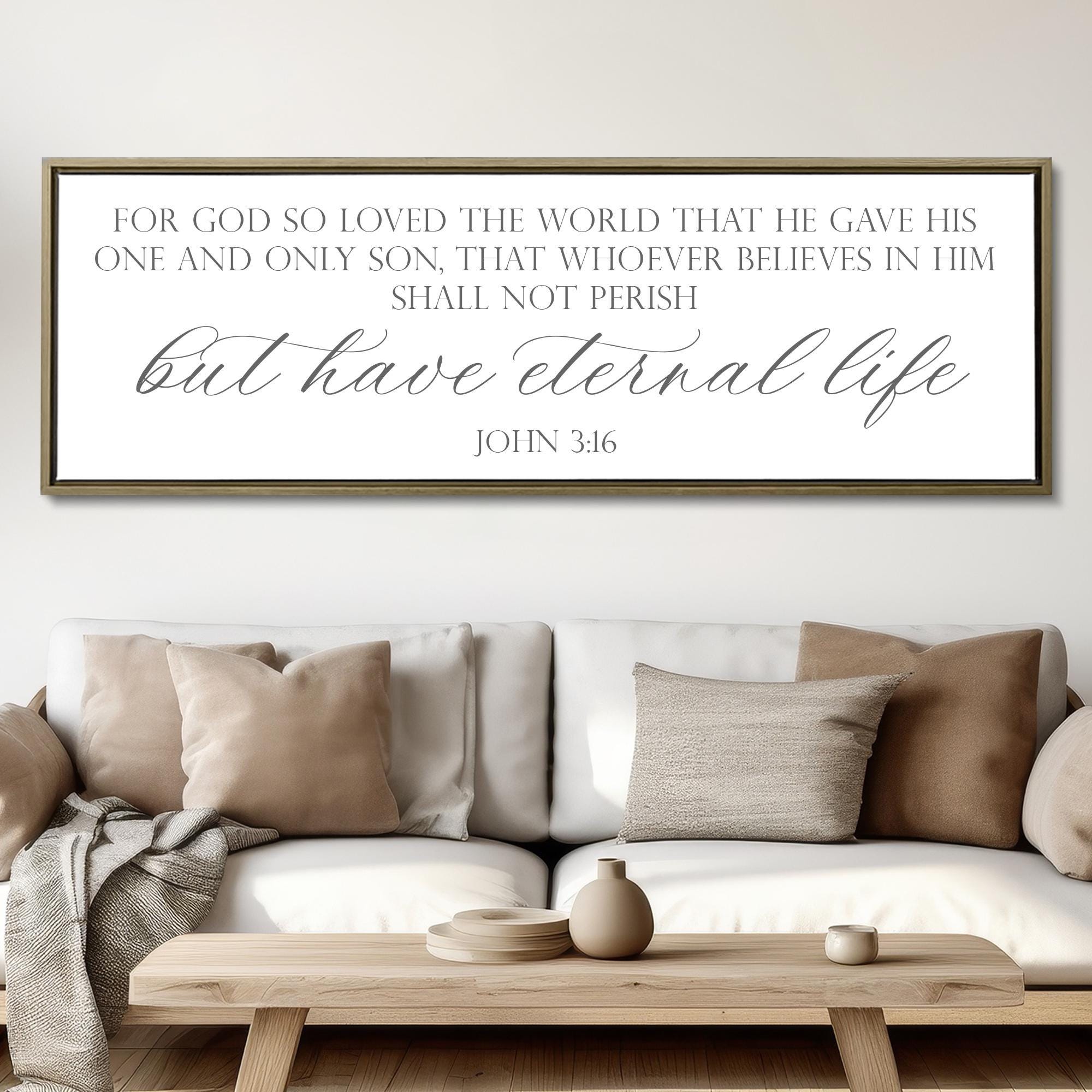 For God So Loved The World Sign, John 3 16 Sign, Scripture Sign