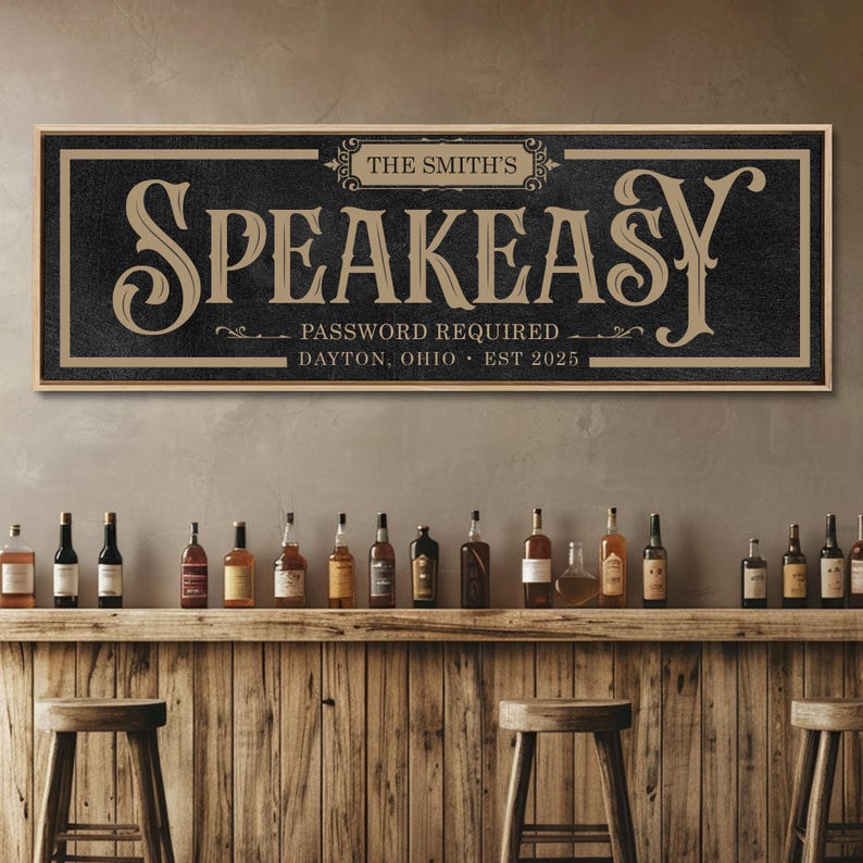 Custom Speakeasy Sign, Home Bar Decor image 2