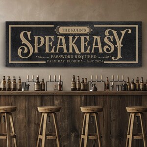 Custom Speakeasy Sign, Home Bar Decor image 6