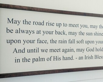 Irish Blessing Wood Sign - Painted Wood Sign - Scripture Wood Sign - Bible Verse Sign