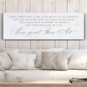 How Great Thou Art Christian Hymn Sign | Framed Scripture Wall Art bild 8