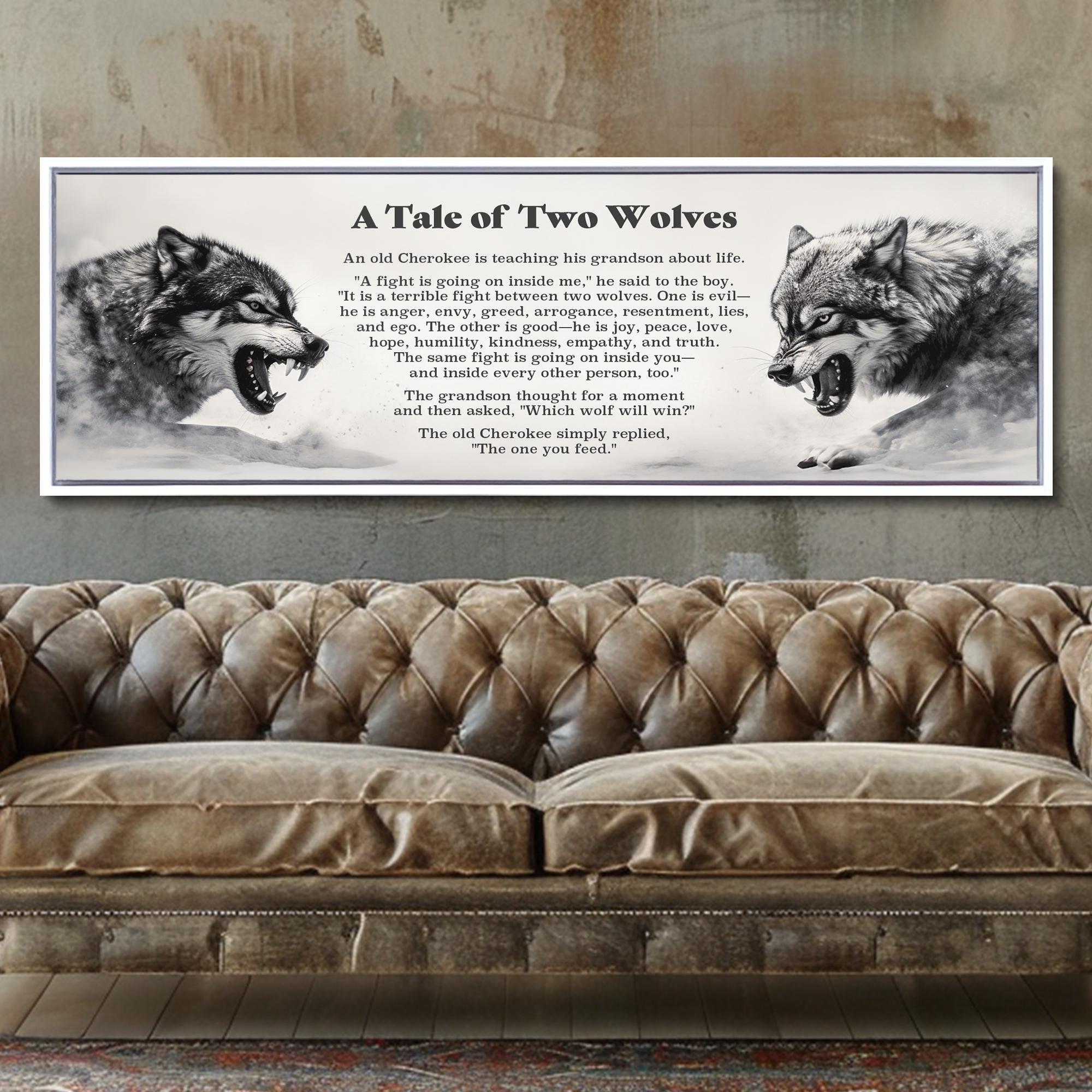 Tale Of Two Wolves Tale of Two Wolves Artwork, Native American Story, the Wolf You Feed - Etsy