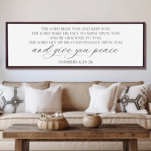 The Lord Bless You and Keep You Sign, The Benediction Sign, Christian Wall Decor