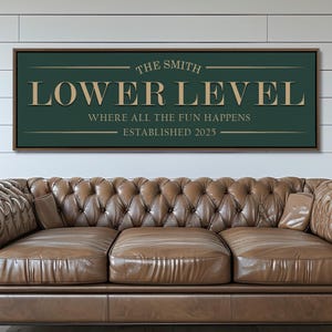 Lower Level Sign, Personalized Lower Level Sign, MANY COLORS AVAILABLE