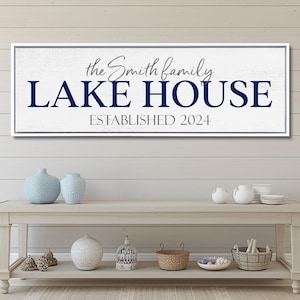 Custom Lake House Sign, Personalized Lake House Sign, Lake Sign With Name and Established Date