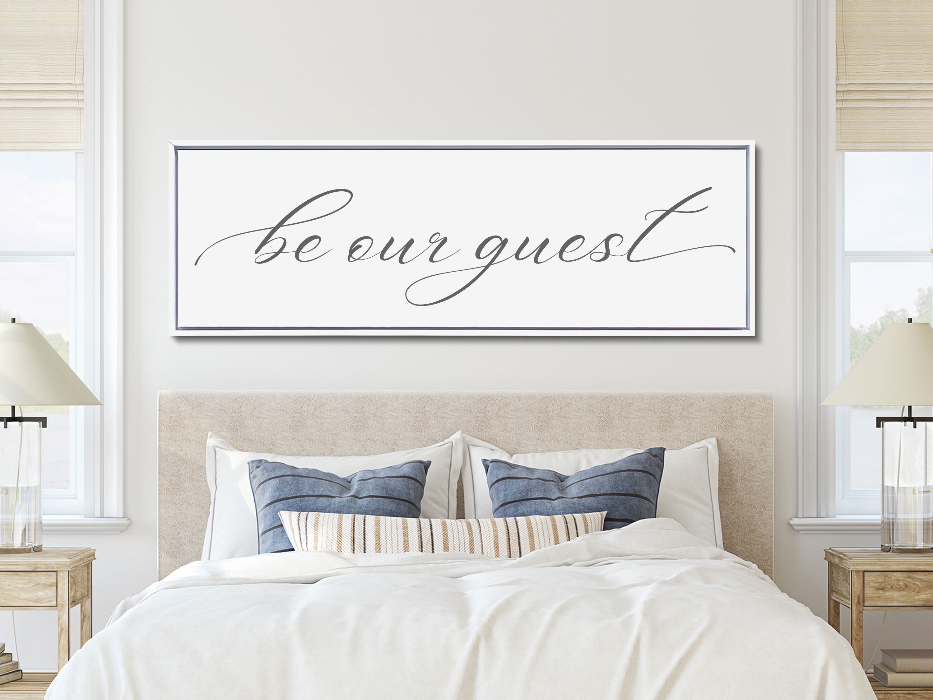 Guest Bedroom Sign Above The Bed Sign Be Our Guest Sign Etsy Canada