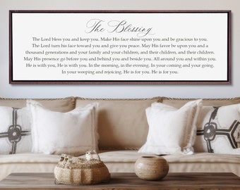 The Blessing Lyrics Wall Art, May His Favor Be Upon You, Scripture Wall Art