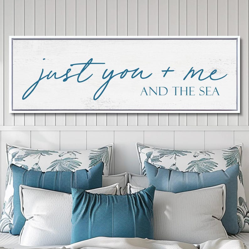 Beach House Sign, You Me And The Sea, Farmhouse Decor image 8