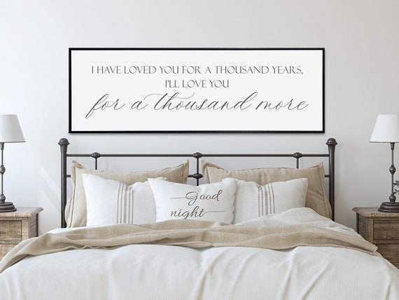 Above the Bed Sign Master Bedroom Sign I Have Loved You for - Etsy